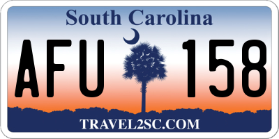 SC license plate AFU158