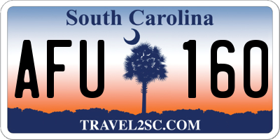 SC license plate AFU160