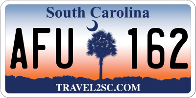 SC license plate AFU162