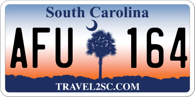 SC license plate AFU164