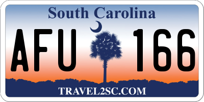 SC license plate AFU166