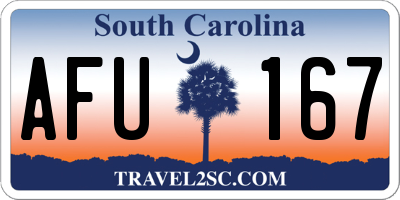 SC license plate AFU167