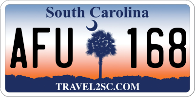 SC license plate AFU168