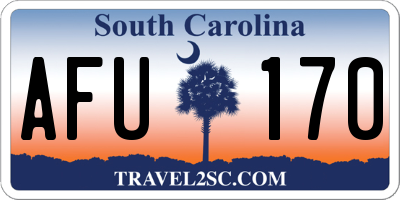 SC license plate AFU170