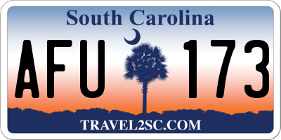 SC license plate AFU173