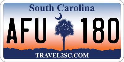 SC license plate AFU180