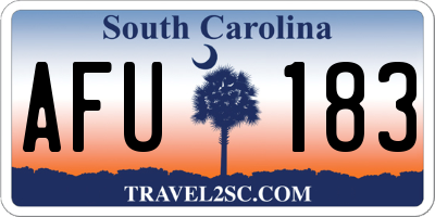 SC license plate AFU183