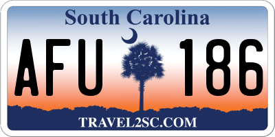 SC license plate AFU186