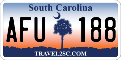 SC license plate AFU188