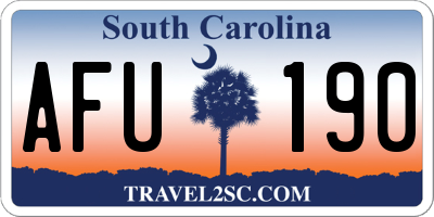 SC license plate AFU190