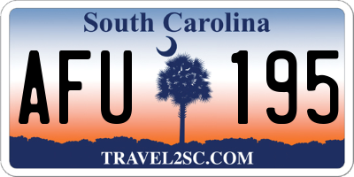 SC license plate AFU195