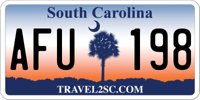 SC license plate AFU198