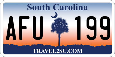 SC license plate AFU199
