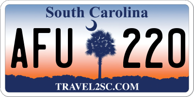 SC license plate AFU220
