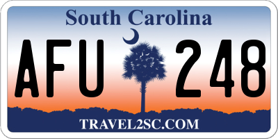 SC license plate AFU248