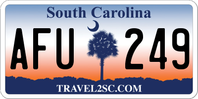 SC license plate AFU249