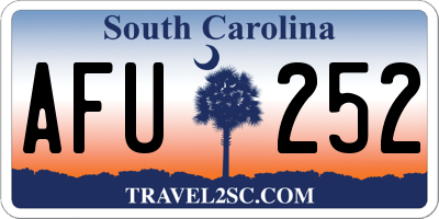 SC license plate AFU252