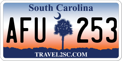 SC license plate AFU253