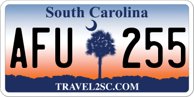 SC license plate AFU255