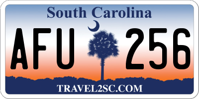 SC license plate AFU256