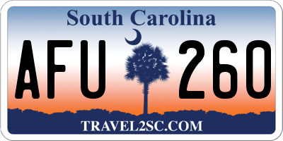 SC license plate AFU260