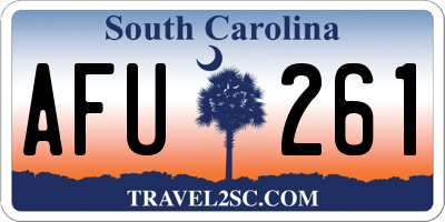 SC license plate AFU261