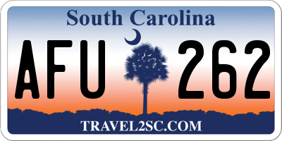 SC license plate AFU262