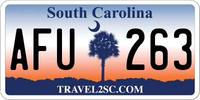 SC license plate AFU263