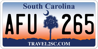 SC license plate AFU265