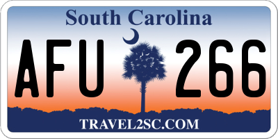 SC license plate AFU266