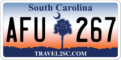 SC license plate AFU267