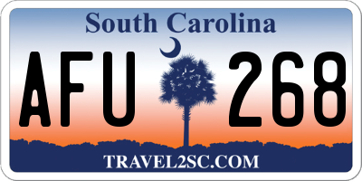 SC license plate AFU268