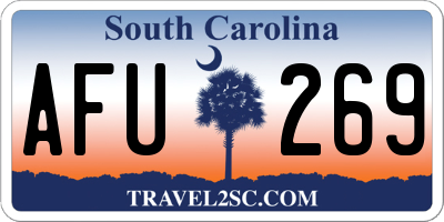 SC license plate AFU269