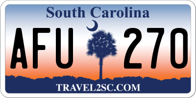 SC license plate AFU270