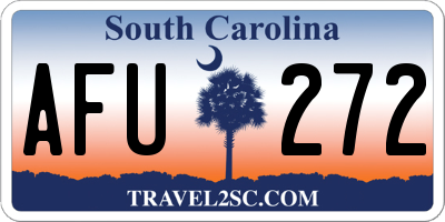 SC license plate AFU272