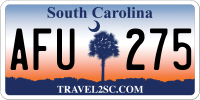 SC license plate AFU275