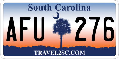 SC license plate AFU276