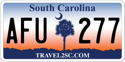 SC license plate AFU277
