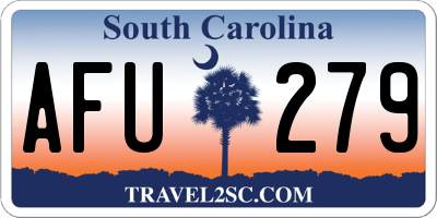 SC license plate AFU279