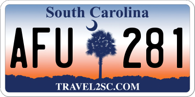 SC license plate AFU281