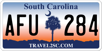 SC license plate AFU284