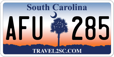 SC license plate AFU285