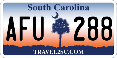 SC license plate AFU288
