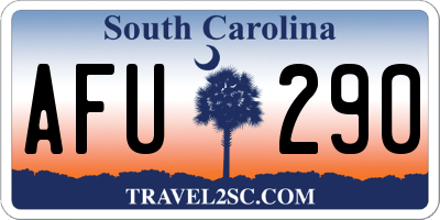 SC license plate AFU290