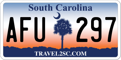 SC license plate AFU297