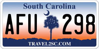 SC license plate AFU298
