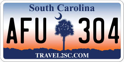 SC license plate AFU304