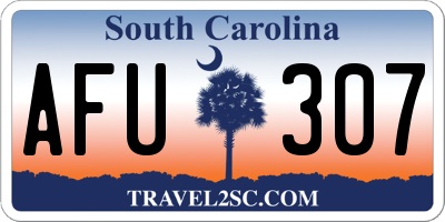 SC license plate AFU307