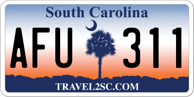 SC license plate AFU311