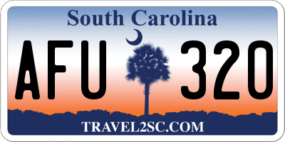 SC license plate AFU320